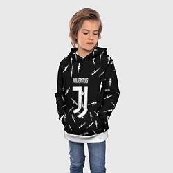 Толстовка-худи детская Ювентус армейский стиль, цвет: 3D-белый — фото 2