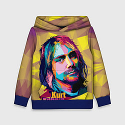 Толстовка-худи детская Kurt Cobain: Abstraction, цвет: 3D-синий