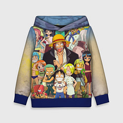 Толстовка-худи детская One Piece, цвет: 3D-синий
