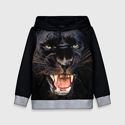 Толстовка-худи детская Пантера, цвет: 3D-меланж