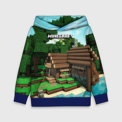 Толстовка-худи детская Minecraft House, цвет: 3D-синий