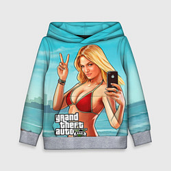 Толстовка-худи детская GTA 5: Selfie Girl, цвет: 3D-меланж