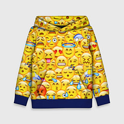Толстовка-худи детская Emoji, цвет: 3D-синий