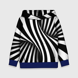 Толстовка-худи детская Оптические иллюзии, цвет: 3D-синий