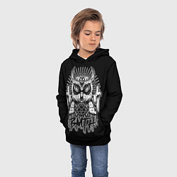 Толстовка-худи детская BMTH Owl, цвет: 3D-черный — фото 2