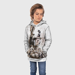 Толстовка-худи детская ФСБ Альфа, цвет: 3D-белый — фото 2