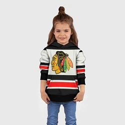 Толстовка-худи детская Chicago Blackhawks, цвет: 3D-черный — фото 2