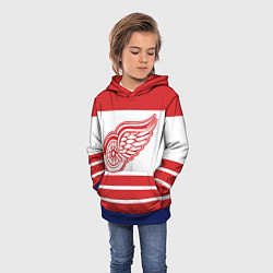 Толстовка-худи детская Detroit Red Wings, цвет: 3D-синий — фото 2