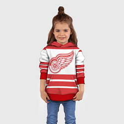 Толстовка-худи детская Detroit Red Wings, цвет: 3D-красный — фото 2