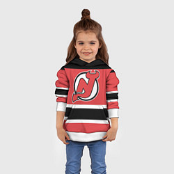 Толстовка-худи детская New Jersey Devils, цвет: 3D-белый — фото 2