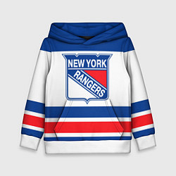 Толстовка-худи детская New York Rangers, цвет: 3D-белый