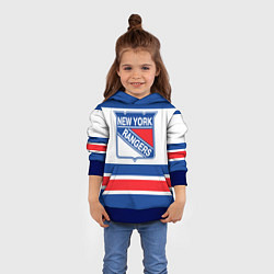 Толстовка-худи детская New York Rangers, цвет: 3D-синий — фото 2