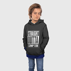 Толстовка-худи детская Straight Outta Compton, цвет: 3D-синий — фото 2