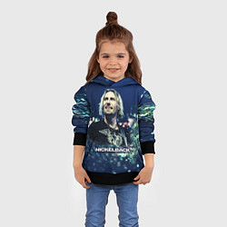 Толстовка-худи детская Nickelback: Chad Kroeger, цвет: 3D-черный — фото 2