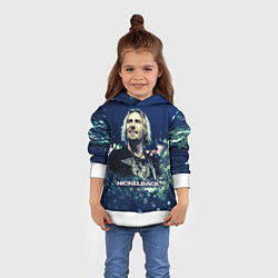 Толстовка-худи детская Nickelback: Chad Kroeger, цвет: 3D-белый — фото 2