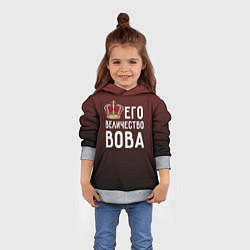 Толстовка-худи детская Его величество Вова, цвет: 3D-меланж — фото 2