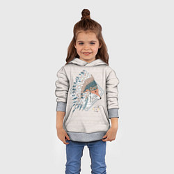 Толстовка-худи детская Fox: Wild Free, цвет: 3D-меланж — фото 2