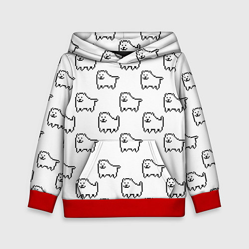 Детская толстовка Undertale Annoying dog white / 3D-Красный – фото 1