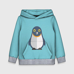 Толстовка-худи детская Пингвин, цвет: 3D-меланж