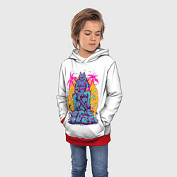 Толстовка-худи детская Hotline Miami: Throne, цвет: 3D-красный — фото 2