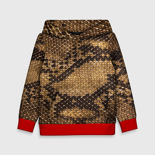 Детская толстовка Змеиная кожа / 3D-Красный – фото 1