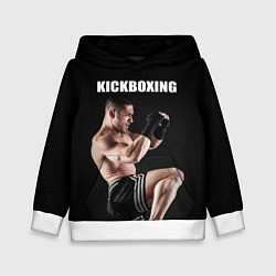 Толстовка-худи детская Kickboxing, цвет: 3D-белый