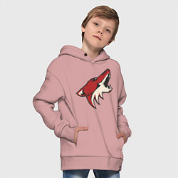 Толстовка оверсайз детская Phoenix Coyotes, цвет: пыльно-розовый — фото 2