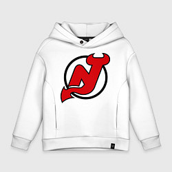 Толстовка оверсайз детская New Jersey Devils, цвет: белый