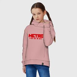 Толстовка оверсайз детская Metro 2033, цвет: пыльно-розовый — фото 2