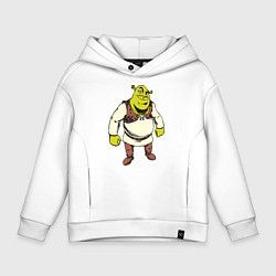 Толстовка оверсайз детская Shrek 3, цвет: белый