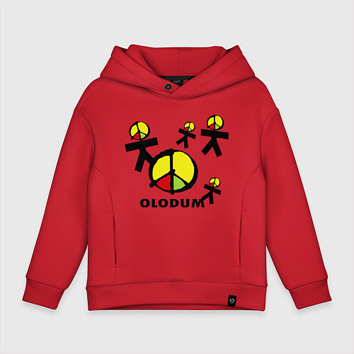 Детское худи оверсайз Olodum / Красный – фото 1