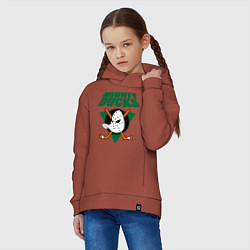Толстовка оверсайз детская Anaheim Mighty Ducks, цвет: кирпичный — фото 2