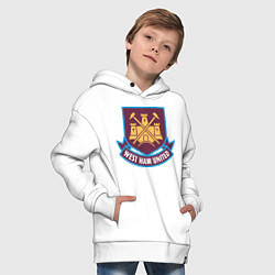 Толстовка оверсайз детская West Ham United, цвет: белый — фото 2