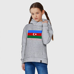 Толстовка оверсайз детская Азербайджан, цвет: меланж — фото 2