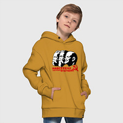 Толстовка оверсайз детская Навстречу будущему СССР, цвет: горчичный — фото 2