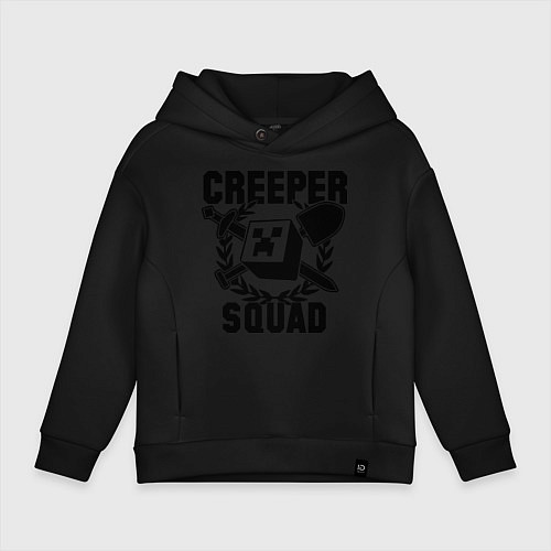 Детское худи оверсайз Creeper Squad / Черный – фото 1