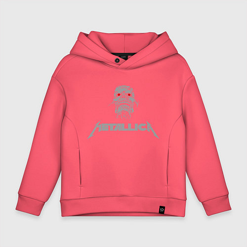 Детское худи оверсайз Metallica scool / Коралловый – фото 1