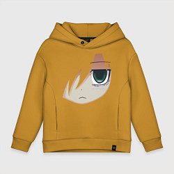 Толстовка оверсайз детская Tomoko Kuroki Face, цвет: горчичный