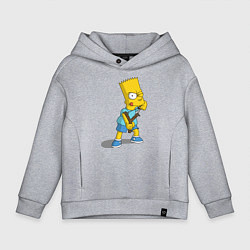 Толстовка оверсайз детская Bad Bart, цвет: меланж