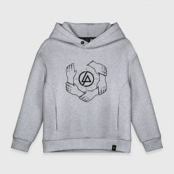 Толстовка оверсайз детская Linkin Park: Brotherhood, цвет: меланж