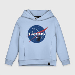 Толстовка оверсайз детская Tardis NASA, цвет: мягкое небо