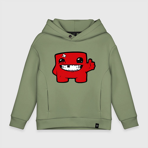 Детское худи оверсайз Super Meat Boy / Авокадо – фото 1