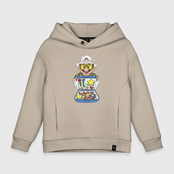 Толстовка оверсайз детская Summer Mario, цвет: миндальный