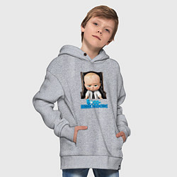 Толстовка оверсайз детская Boss Baby, цвет: меланж — фото 2