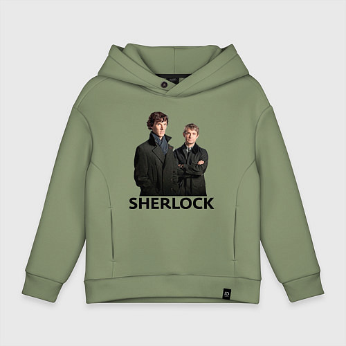 Детское худи оверсайз Sherlock / Авокадо – фото 1