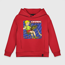 Толстовка оверсайз детская The Offspring: Americana, цвет: красный