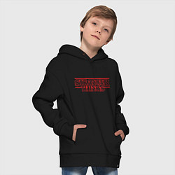 Толстовка оверсайз детская Stranger Things, цвет: черный — фото 2