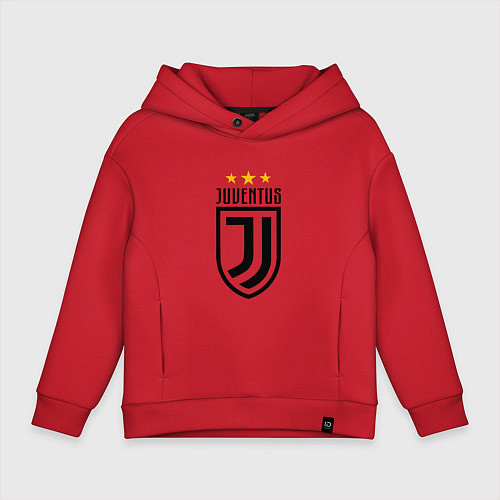 Детское худи оверсайз Juventus FC: 3 stars / Красный – фото 1