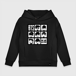 Толстовка оверсайз детская BTS: We are bulletproof, цвет: черный