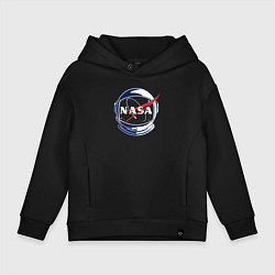 Толстовка оверсайз детская NASA, цвет: черный